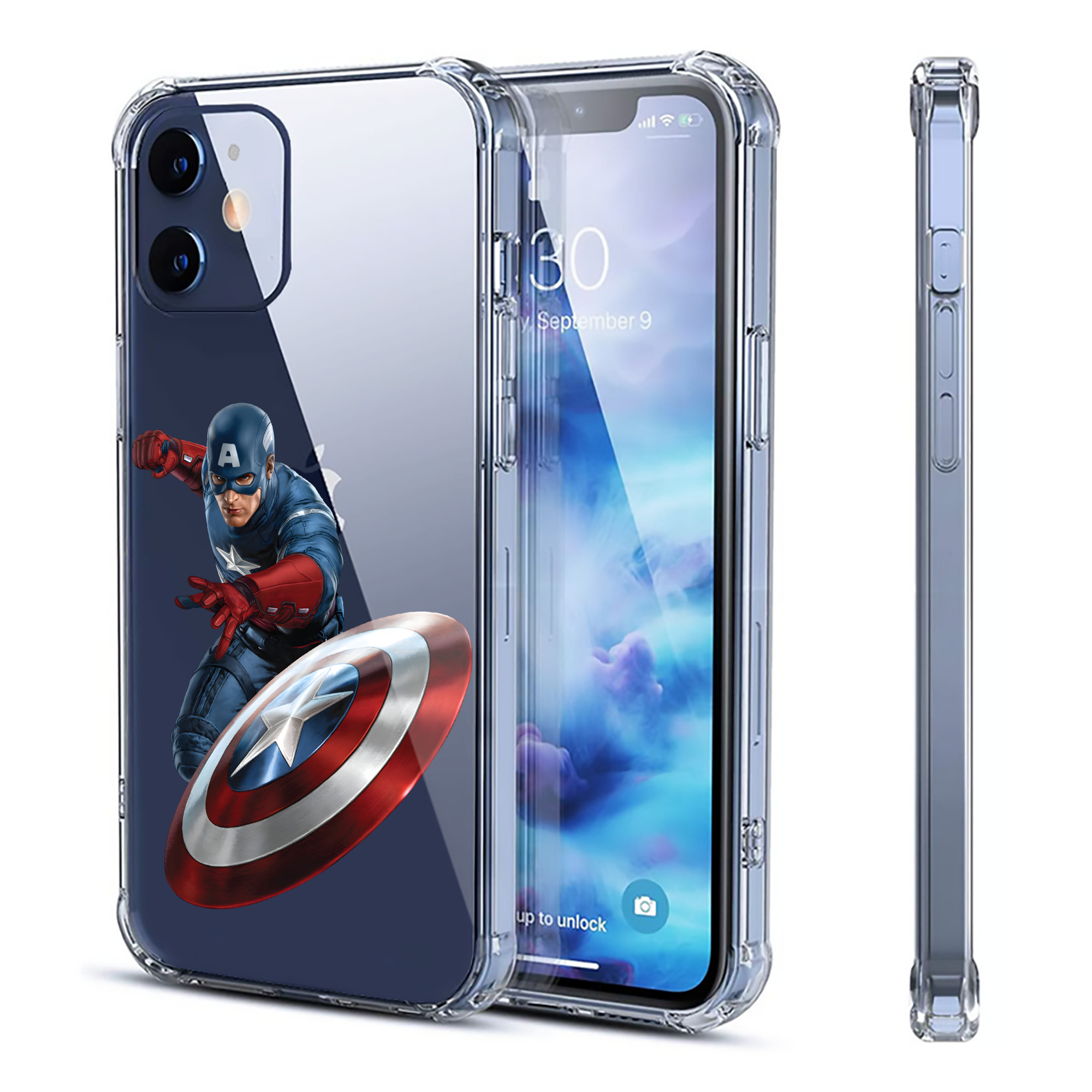 （画像用） アベンジャーズ The Avengers 【iPhone 12シリーズ対応】透明スマホケース（クリアソフトケース）